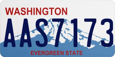 WA license plate AAS7173