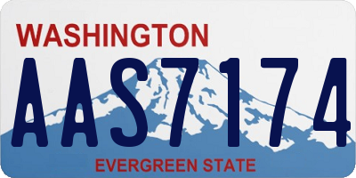 WA license plate AAS7174