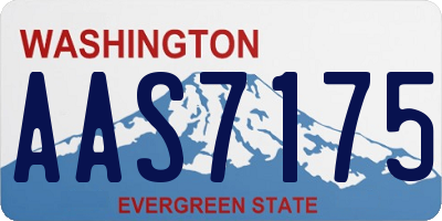 WA license plate AAS7175