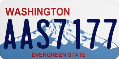 WA license plate AAS7177