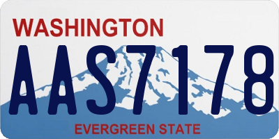 WA license plate AAS7178