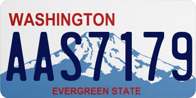 WA license plate AAS7179