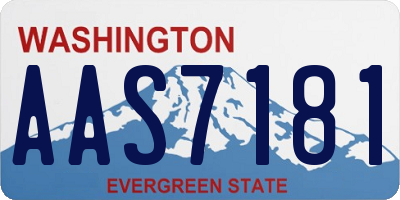 WA license plate AAS7181
