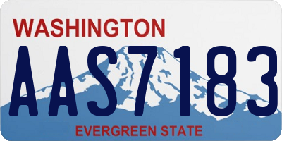 WA license plate AAS7183