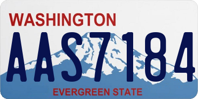 WA license plate AAS7184