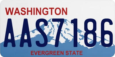 WA license plate AAS7186