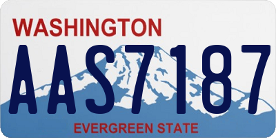 WA license plate AAS7187