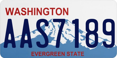 WA license plate AAS7189