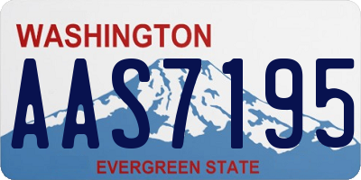 WA license plate AAS7195