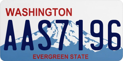 WA license plate AAS7196