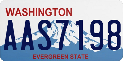 WA license plate AAS7198