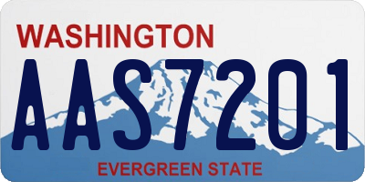 WA license plate AAS7201