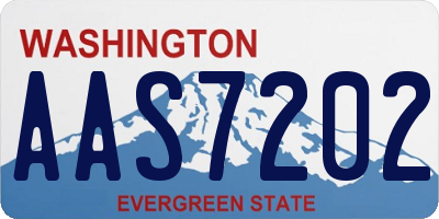 WA license plate AAS7202
