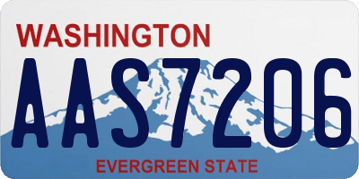 WA license plate AAS7206