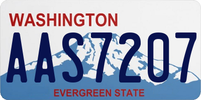 WA license plate AAS7207