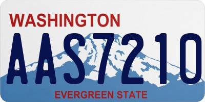 WA license plate AAS7210