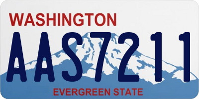 WA license plate AAS7211