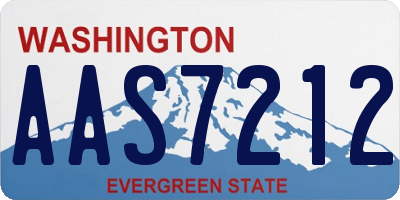 WA license plate AAS7212