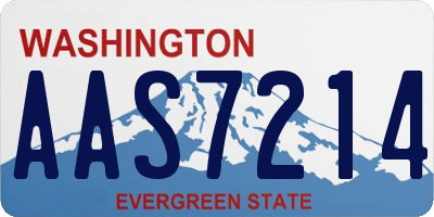 WA license plate AAS7214