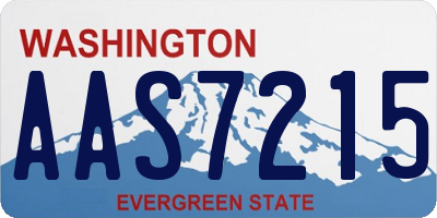 WA license plate AAS7215