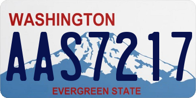 WA license plate AAS7217