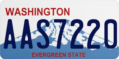 WA license plate AAS7220