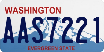 WA license plate AAS7221
