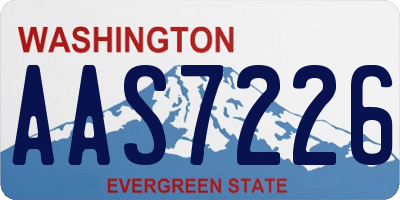 WA license plate AAS7226