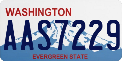 WA license plate AAS7229