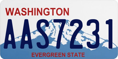 WA license plate AAS7231
