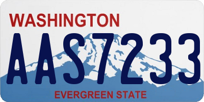 WA license plate AAS7233