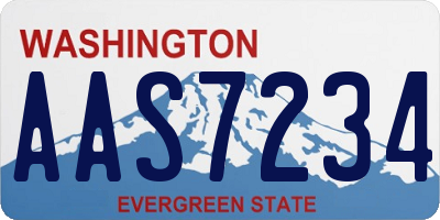 WA license plate AAS7234