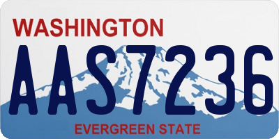 WA license plate AAS7236