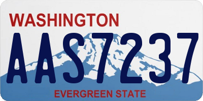 WA license plate AAS7237