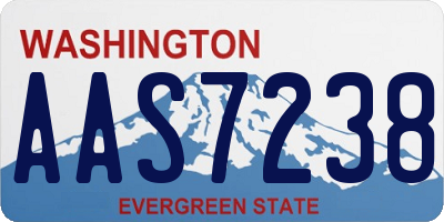 WA license plate AAS7238