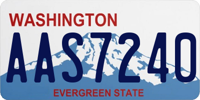 WA license plate AAS7240