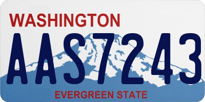 WA license plate AAS7243
