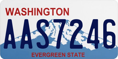WA license plate AAS7246