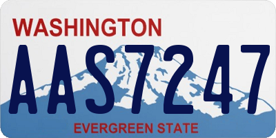 WA license plate AAS7247