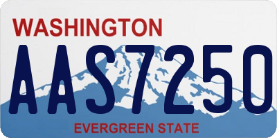 WA license plate AAS7250