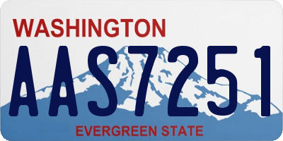 WA license plate AAS7251