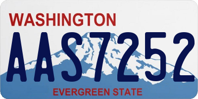 WA license plate AAS7252