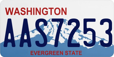 WA license plate AAS7253