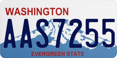 WA license plate AAS7255