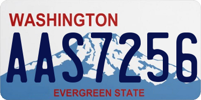 WA license plate AAS7256