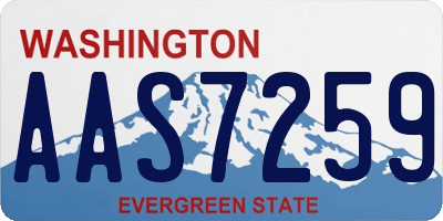 WA license plate AAS7259