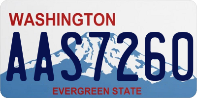 WA license plate AAS7260