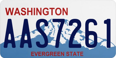 WA license plate AAS7261