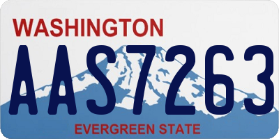 WA license plate AAS7263