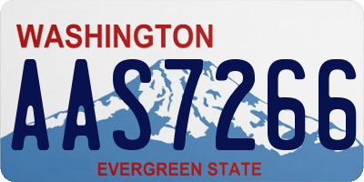 WA license plate AAS7266
